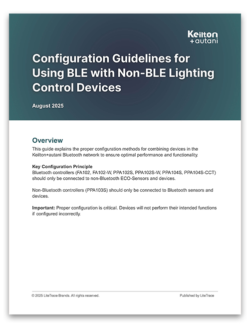 Configuration Guidelines for Using BLE with Non-BLE Lighting Control Devices